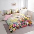 thumbnail image 4 of Homewish Spring Garden Flower Twin Bedding Sets 7-Piece, Rustic Rose Floral Bedding Comforter Set, Dreamy Butterfly Reversible Sheet Sets, Ultra Soft Bedroom Decor, 4 of 8