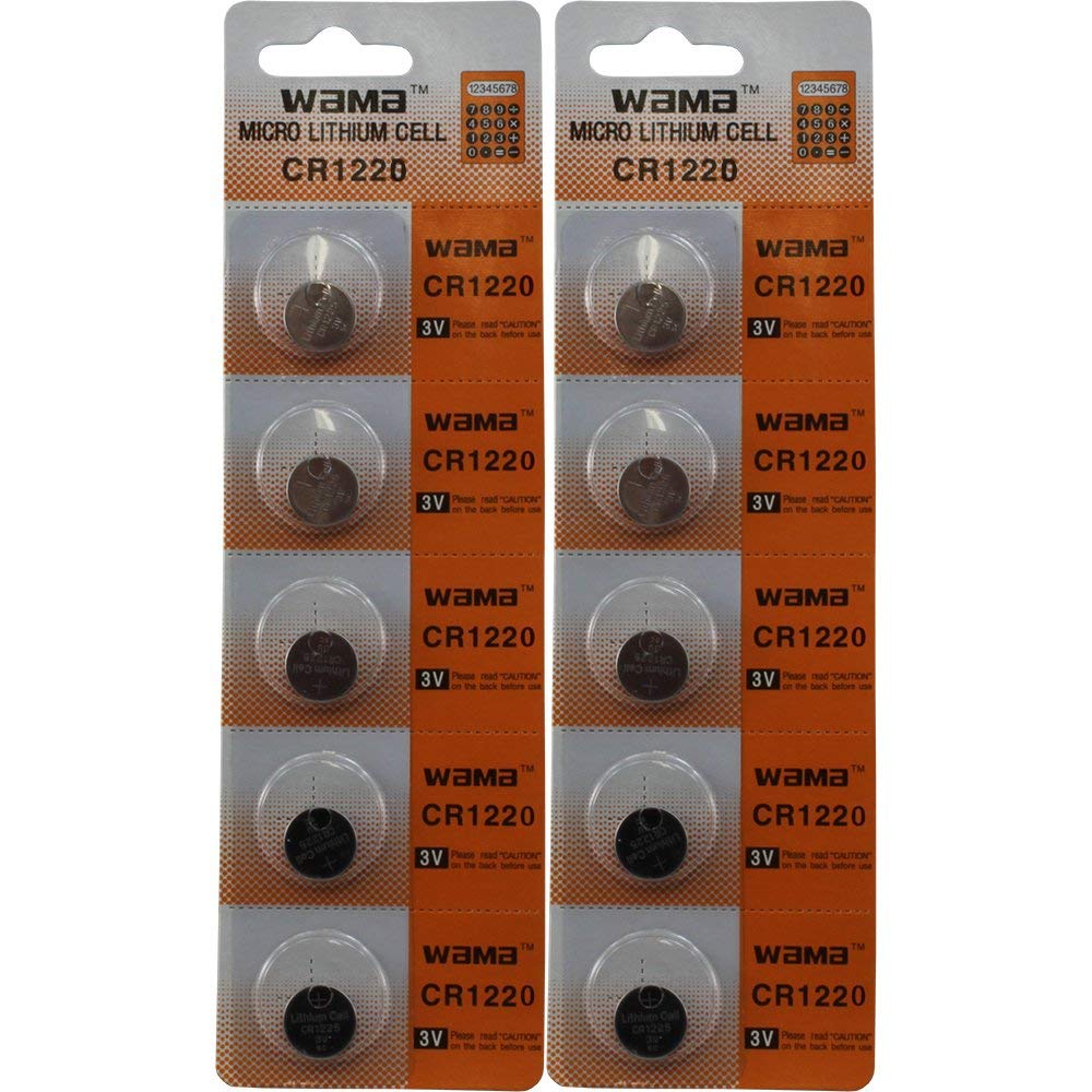 (10) 3v Battery CR1220 CR1220 Lithium Batteries DL1220