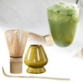 thumbnail image 3 of Abbracc 3Pcs Ceramic Matcha Ceremony Set Matcha Whisk Set Handmade Handcrafted Japanese yellow, 3 of 6