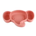 thumbnail image 2 of Plato de succión para bebés con forma de elefante adorable y autoalimentación, de silicona segura, sin olor, con platos divididos de silicona para mayores de 6 meses, color marrón rojizo, 2 of 15