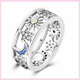 thumbnail image 1 of 925 Silver Stackable Vintage Leaf Ring For Women Crystal S925 Bowknot Rings Original Finger Rings Anniversary Retro Jewelry YFR157 7, 1 of 6