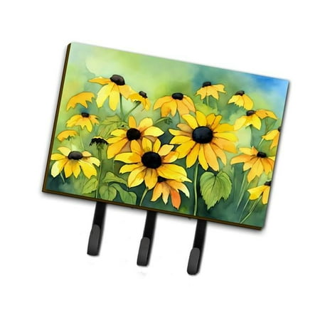 Maryland Black-Eyed Susans in Watercolor Leash or Key Holder 6 in x 9 in