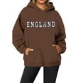 thumbnail image 2 of WEAIXIMIUNG Robe Chandail en Molleton avec Poches Style Britannique à la Mode pour Femmes Imprimé Lettre Poche à Cordon Col Rond Manches Longues Chandail à Capuchon de Sport Décontracté (1), 2 of 5