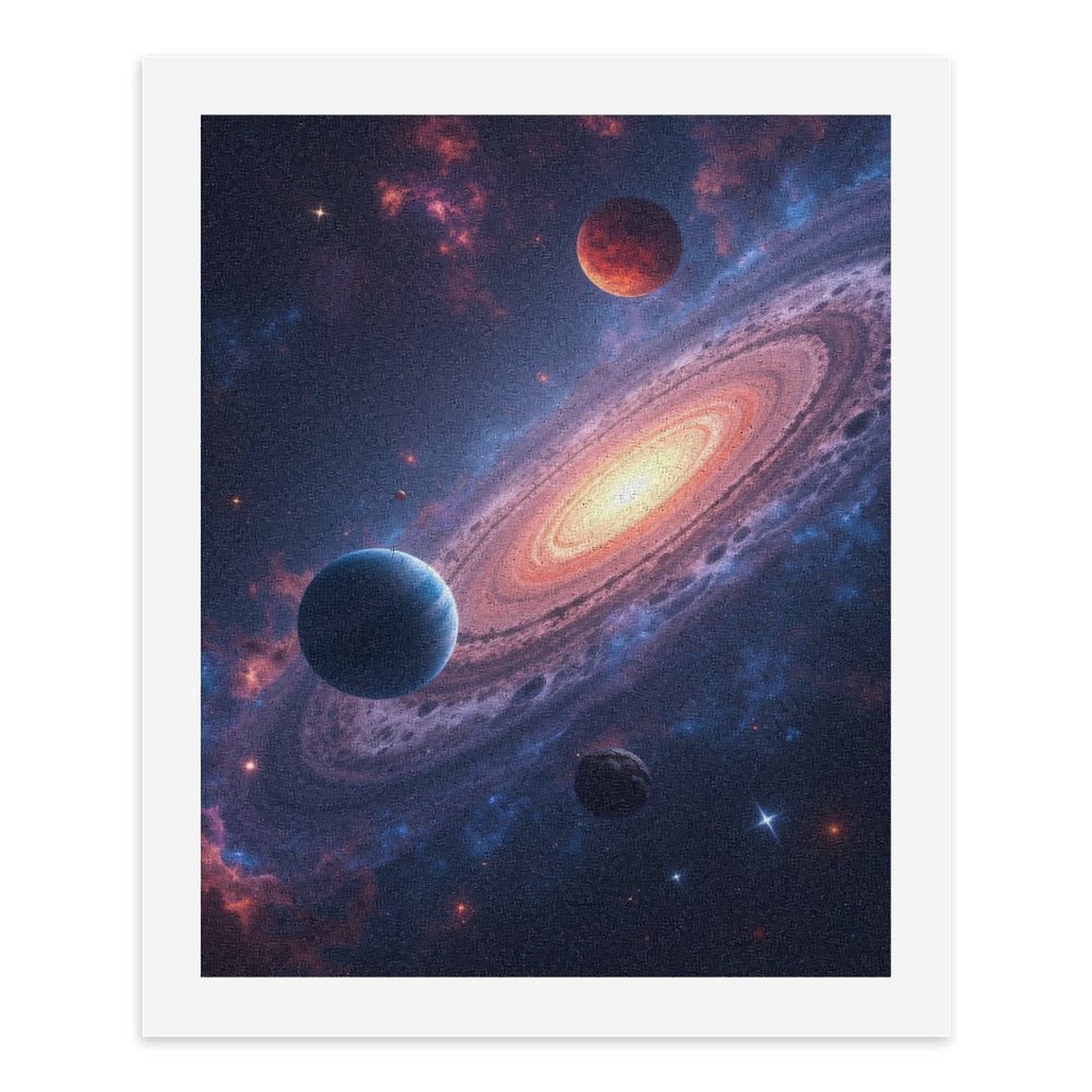 Paint By Numbers Kit for Adults Beginner - DIY Galactic Planets Cosmic Spiral Canvas Painting Kits for Adults, Frameless Paint By Number for Adults for Home Wall Decor 16x20 Inch
