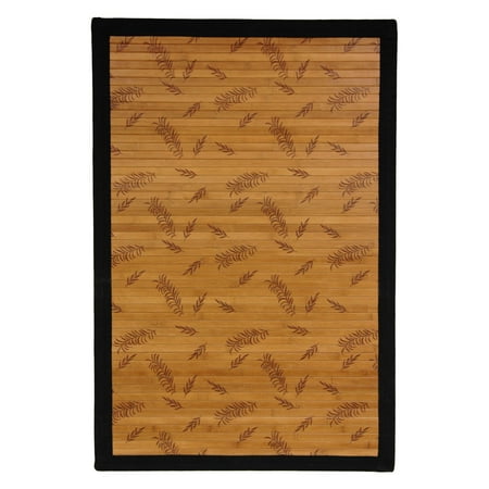 Oriental Furniture Bamboo Rug, Little Leaf, 5'x8', indoor rug, floor rug, living room item