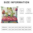 thumbnail image 5 of Creowell  Frog Print Pillow Case Cushion Cover Kids Decor Throw Pillow Cover Mushrooms Decorative Throw Pillowcase forBotanica Cute Mushroom Decor Beige Red Cushion Case, 5 of 5