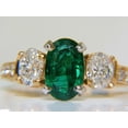 thumbnail image 4 of 3.20ct NATURAL EMERALD DIAMOND RING CLASSIC 3 14KT, 4 of 12