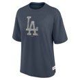 thumbnail image 2 of Women's Fanatics Blue Los Angeles Dodgers Oversized Elements Raw Edge Future Ground T-Shirt, 2 of 5