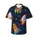 thumbnail image 4 of Camisas hawaianas para hombres y mujeres, dibujos animados de cohetes, monos, animales, estampado 3D, mangas cortas, camisetas divertidas y lindas para niños, camisetas Harajuku, 4 of 5