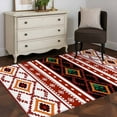 thumbnail image 3 of Area Rugs 2.7'x5', Red Black Boho Carpet for Living Room Bedroom Dining Room, Vintage Abstract Art Ethnic Tribe Throw Kitchen Rugs Non Slip Washable Rectangle Indoor Outdoor Rugs, 3 of 8