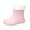 Pink, variant on Orthopedic Rain Boots for Women, PVC Warm Fur Lined Snow Booties, Wide Width Farming Outdoor Walking Shoes Green