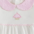thumbnail image 7 of Baby Onesies Girl Mushroom Print Short Sleeve Bubble Romper Oversize Cotton Bodysuit, 7 of 7