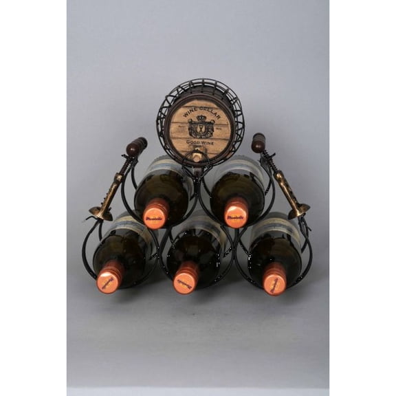 Karen Didion 5 Bottle Wine Holder Rack