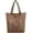 Brown, variant on CoCopeaunts Cotton Canvas Handbag for Women Large Capacity Shoulder Bag Hobo Tote Bag Commuter Satchel Casual Purse
