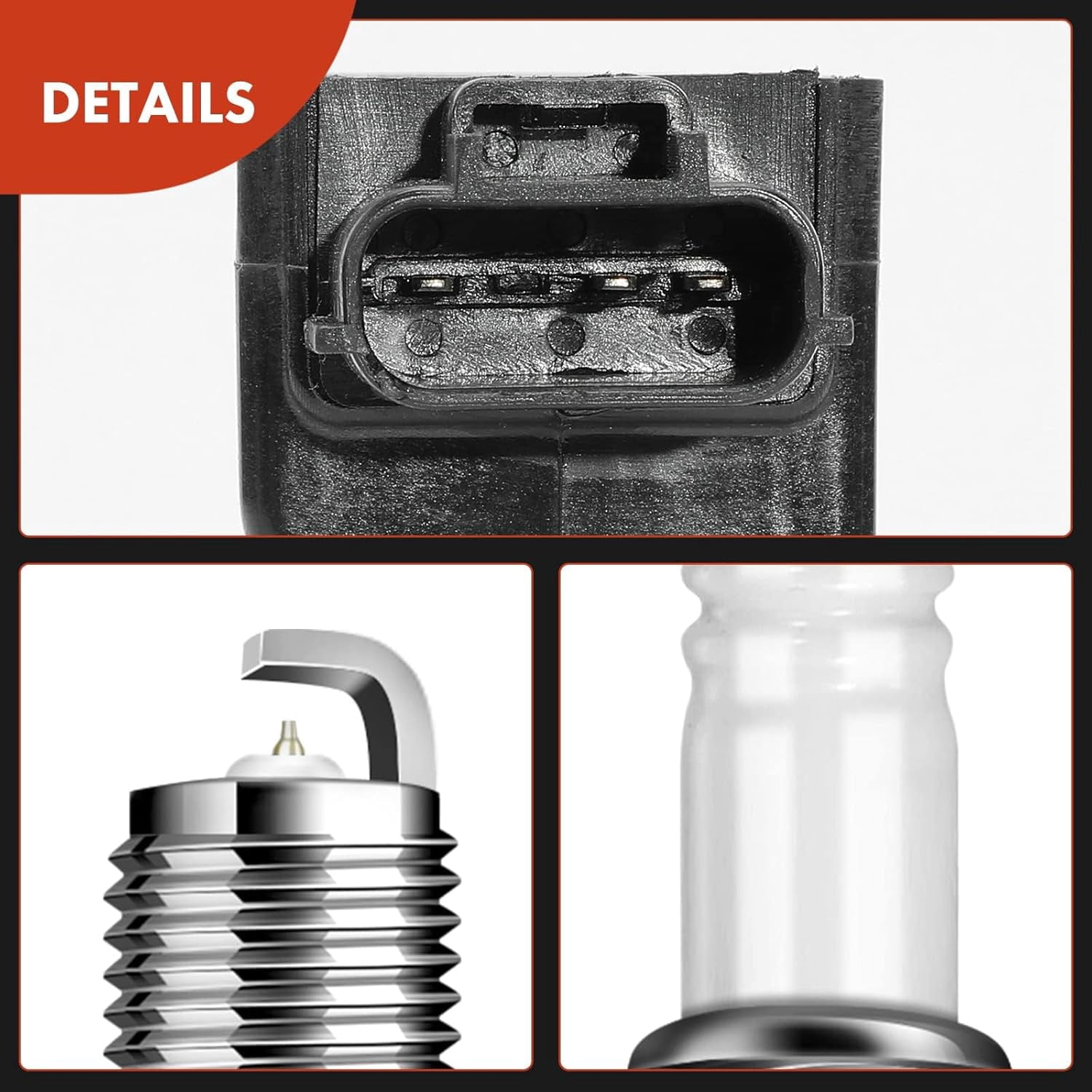 A-Premium Set of 4 Ignition Coil Pack and Iridium Spark Plugs Compatible with Toyota Yaris 2019, Yaris iA 2017-2018 & Scion iA 2016, 1.5L, Replace# P51R18100, 90118WB460