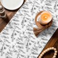 thumbnail image 3 of Farmhouse Monkey Table Runner 72 Inches, Vintage Plants Rustic Turtles Peacock Bed Runner Dresser Scarves Tabletop for Indoor Outdoor Parties/Ceremony/Banquet, 18" x 72", 3 of 9