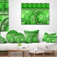 thumbnail image 3 of Designart Green Living Cells Fractal Design - Abstract Throw Pillow - 18x18, 3 of 4