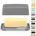 thumbnail image 1 of shiyou-Butter Dish with Lid for Countertop, Butter Crock with Stainless Steel Multipurpose Butter Knife, Butter Container, Kitchen Gift for Wife, Mother, 1 of 4