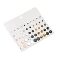 thumbnail image 2 of Juego de 50 pendientes circulares con tachuelas, accesorios modernos, multipack de pendientes geométricos para mujer, para uso diario, bodas y, 2 of 8