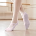 thumbnail image 4 of UTSJKR Womens Cross Strap Backless Pilates Grip Socks, Seamless Invisible Non Slip Yoga Socks, Durable Barre Dance Workout Socks for Indoor Exercise, 1 Pair, 4 of 5