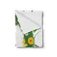 thumbnail image 2 of Letter D Soft Flannel Fleece Throw Blanket, Exotic Abloom Letter Organic Foliage Papilio Wings Seasonal Composition, Cozy Plush for Indoor and Outdoor Use, 70" x 90", Green Multicolor, by Ambesonne, 2 of 5