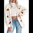thumbnail image 1 of Suéter con Bordado de Calabaza para Mujer, Cuello en V, Holgado, Informal, de Punto, , para las Fiestas. L, 1 of 10