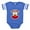 Royal Blue, variant on CafePress - FIN Food Face - Cute Infant Baby Football Bodysuit