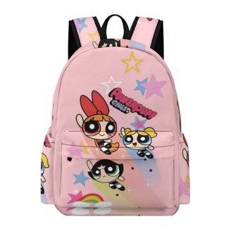 THE POWERPUFF GIRLS  Blossom, Bubbles, Buttercup Pattern Backpack, Casual The Powerpuff Girls Buttercup Blossom Bubbles Heroine Stance  main image 3