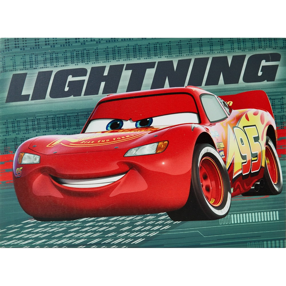Disney Cars Lightning McQueen LED Canvas Wall Art, 1 Each