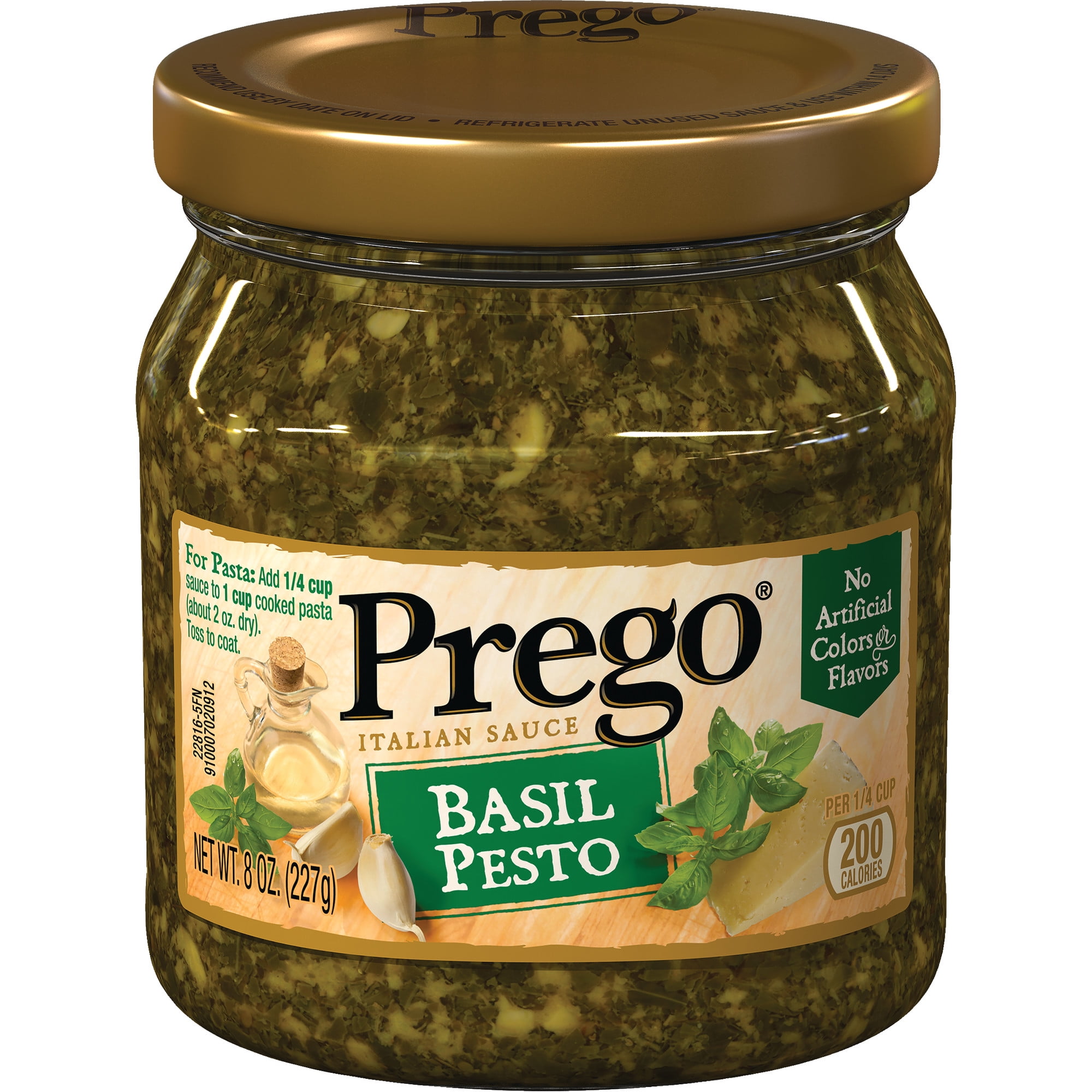 Prego Pasta Sauce, Basil Pesto Sauce, 8 Ounce Jar - Walmart.com ...