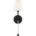 thumbnail image 2 of Nuvo Lighting Olmsted 1-Light Wall Sconce Aged Bronze Finish with White Linen Shade - Aged Bronze / White Fabric, 2 of 13
