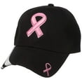 thumbnail image 3 of Breast Cancer Awareness Pink Ribbon Baseball Cap, 4 Pack, Hats for Men & Women, Acrylic Baseball Caps, 3D Embroidery, 3 of 3