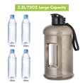thumbnail image 2 of Large plastic water bottle for fitness camping, cycling, gym. Black, 2 of 3