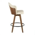 thumbnail image 7 of Ahoy Mid-Century Counter Stool in Walnut and Cream Faux Leather by LumiSource, 7 of 7