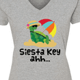 thumbnail image 4 of Inktastic Siesta Key Florida Summer Vacation Women's V-Neck T-Shirt, 4 of 5