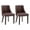 Chocolate - PU, variant on Guyou Dining Chairs Set of 2, Mid Century Modern Faux Leather Upholstered Farmhouse Side Chairs with Nailhead and High Back for Kitchen Restaurant, Black