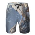 thumbnail image 3 of Logiee Silver Dragon Mountain Peaks Print Mens Swim Trunks Quick Dry Board Shorts,Breathable Hawaii Beach Shorts Swimwear Bathing Suits-3X-Large, 3 of 6