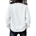 thumbnail image 5 of Binmer Women’s Rainbow Stripe Print Crew Neck Long Sleeve Sweatshirt, Loose Casual Pullover Top ,Sizes S-2XL, 5 of 6