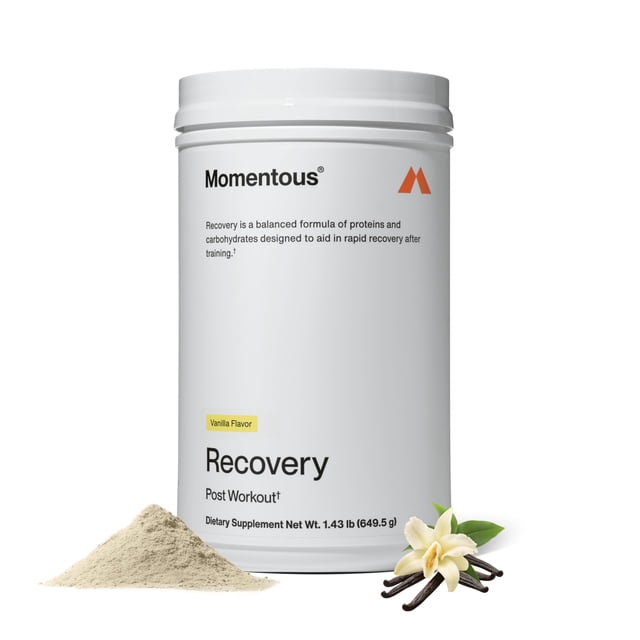 Proteína de suero de leche en polvo Recovery de animales alimentados con pasto Momentous Vanilla, 300 g