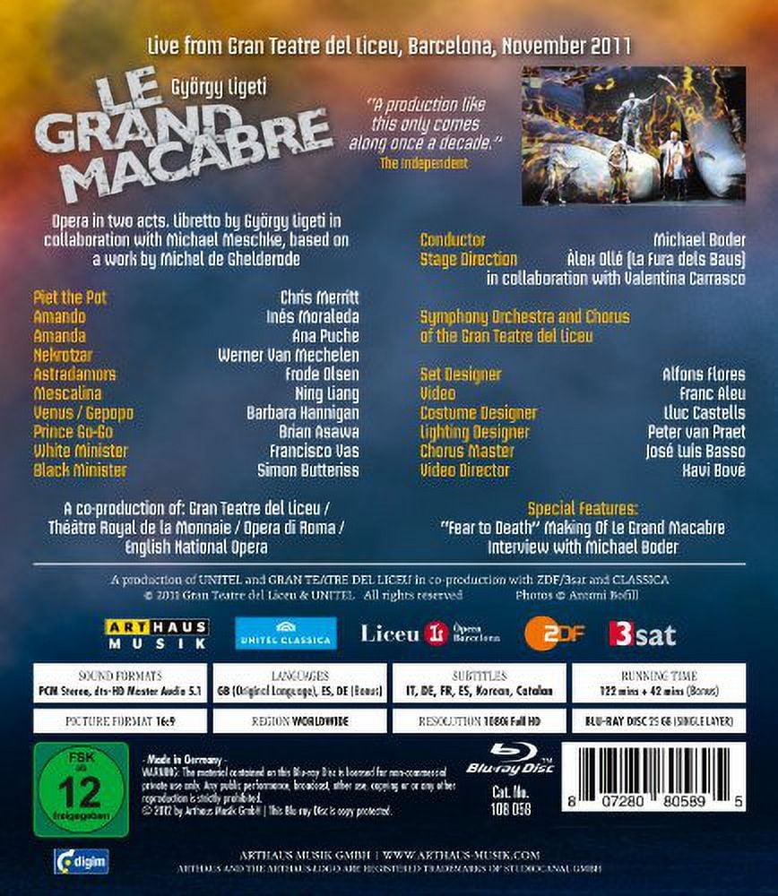Ligeti - Le Grand Macabre (Barcelona 2011) - Blu-Ray - Boder