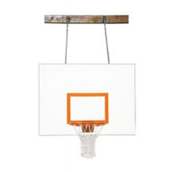 FoldaMount46 Aggressor Steel Side Folding Wall Mounted Basketball System, Royal Blue