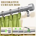 thumbnail image 4 of Curtain Rods For Windows 32-144 Inch  1 Adjustable Rod Set With Brackets Easy Install, 4 of 7