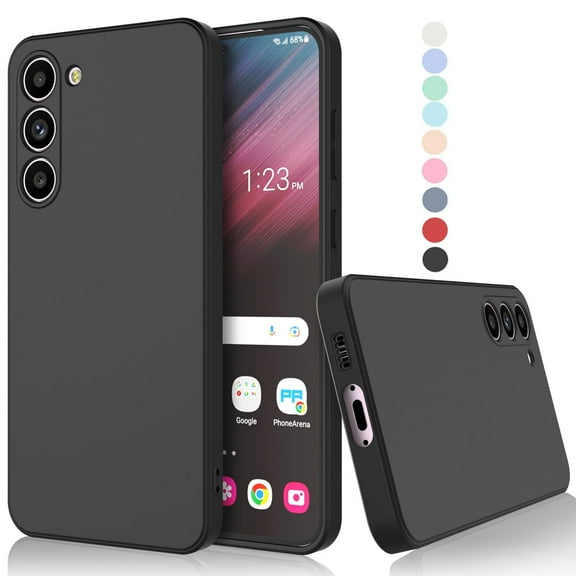 Galaxy S23 FE 5G Case, Takfox Samsung Galaxy S23 FE 5G 6.4" Basic Case [Frosted] Shockproof Case Liquid Silicone Gel Rubber Soft TPU Anti-slip Bumper Thin Matte Slim Phone Case Covers,Black