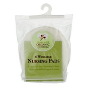 TL Care Nursing Pads Made with Organic Cotton - Soft, Breathable, Absorbent & Washable, Natural Color, 6 Count