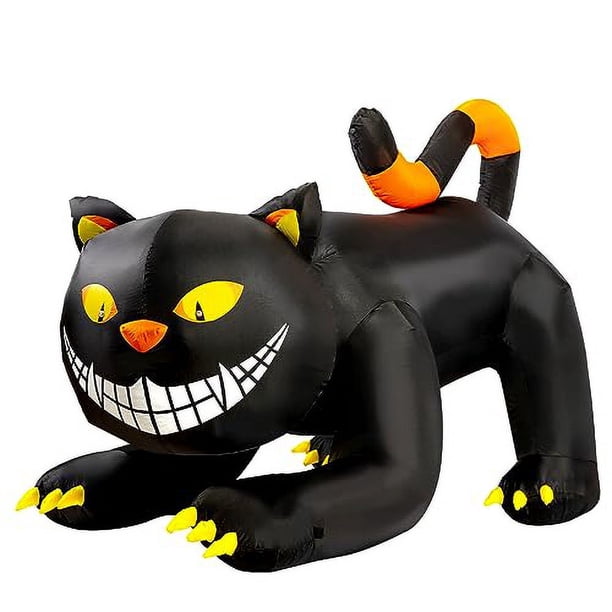 Gato Negro Inflable GOOSH 6 pies decoración de Halloween al Aire Libre