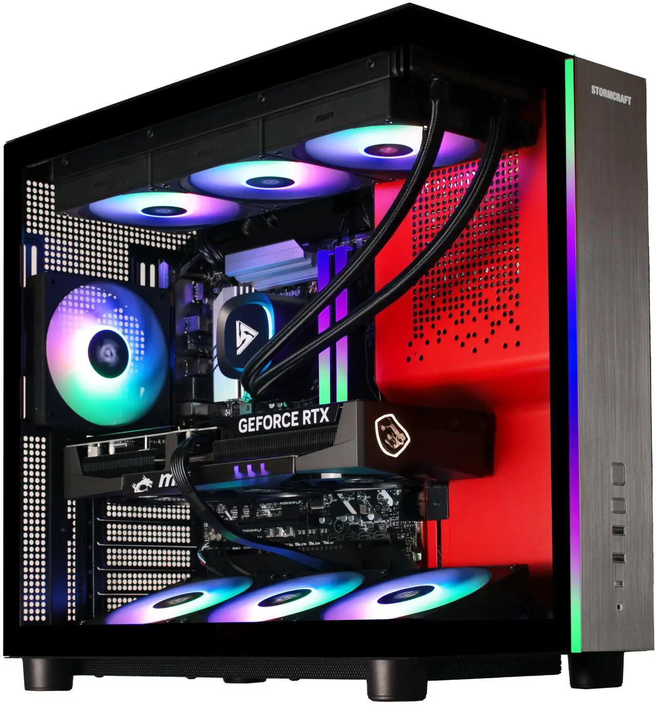STORMCRAFT Gaming PC PHANTOM Intel Core i7-14700F NVIDIA GeForce RTX 5070 Ti – AI Powered 32GB DDR5 6000MHz RGB 2TB NVMe SSD 360mm AIO 850W PSU Windows 11 Home -PH1470FCC-57TN1