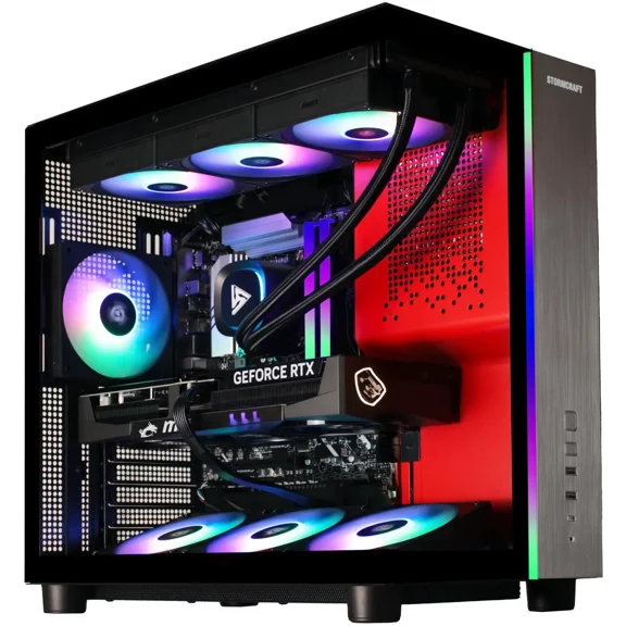 STORMCRAFT Gaming PC PHANTOM AMD RYZEN 7 9800X3D NVIDIA GeForce RTX 5070 TI - AI Powered 32GB DDR5 6000MHz RGB 2TB NVMe SSD 360mm AIO 850W PSU Windows 11 Home- PH980XDCC-57TN1