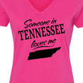 thumbnail image 4 of Inktastic Someone in Tennessee Loves Me Women's V-Neck T-Shirt, 4 of 5
