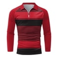 thumbnail image 5 of Vedolay Mens Polo Shirts Long Sleeve Polo Shirts Casual Slim Fit Soft Pocket Shirt Red,XL, 5 of 5