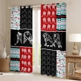 thumbnail image 2 of Manfei Ice Hockey Sport Black Out Curtains,Ball Gamer Gaming Curtains Pack of 2 (42x63 Each),Retro Aztec Rhombus Bedroom Curtains For Kids,Luxury Bedroom Decor, 2 of 6